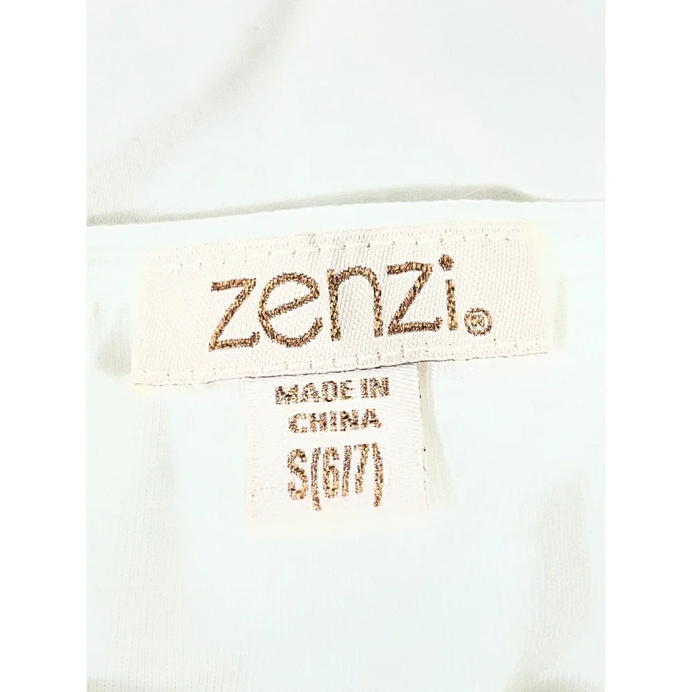 Zenzi Sequin Floral Tulle Party Dress Girls S 6/7 White  Easter Formal Fairycore